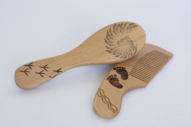 Wooden Baby Brush & Comb Set - Image 2