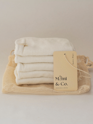 reusable bamboo wipes and container
