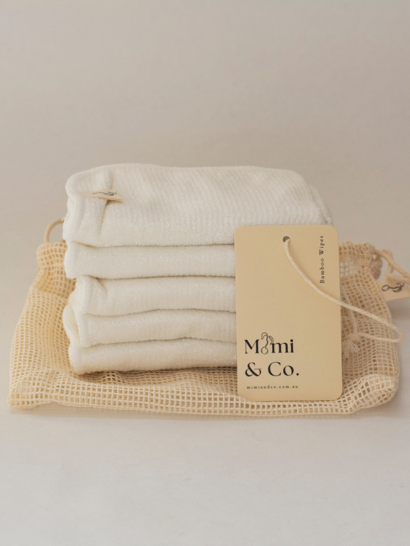 reusable bamboo wipes and container