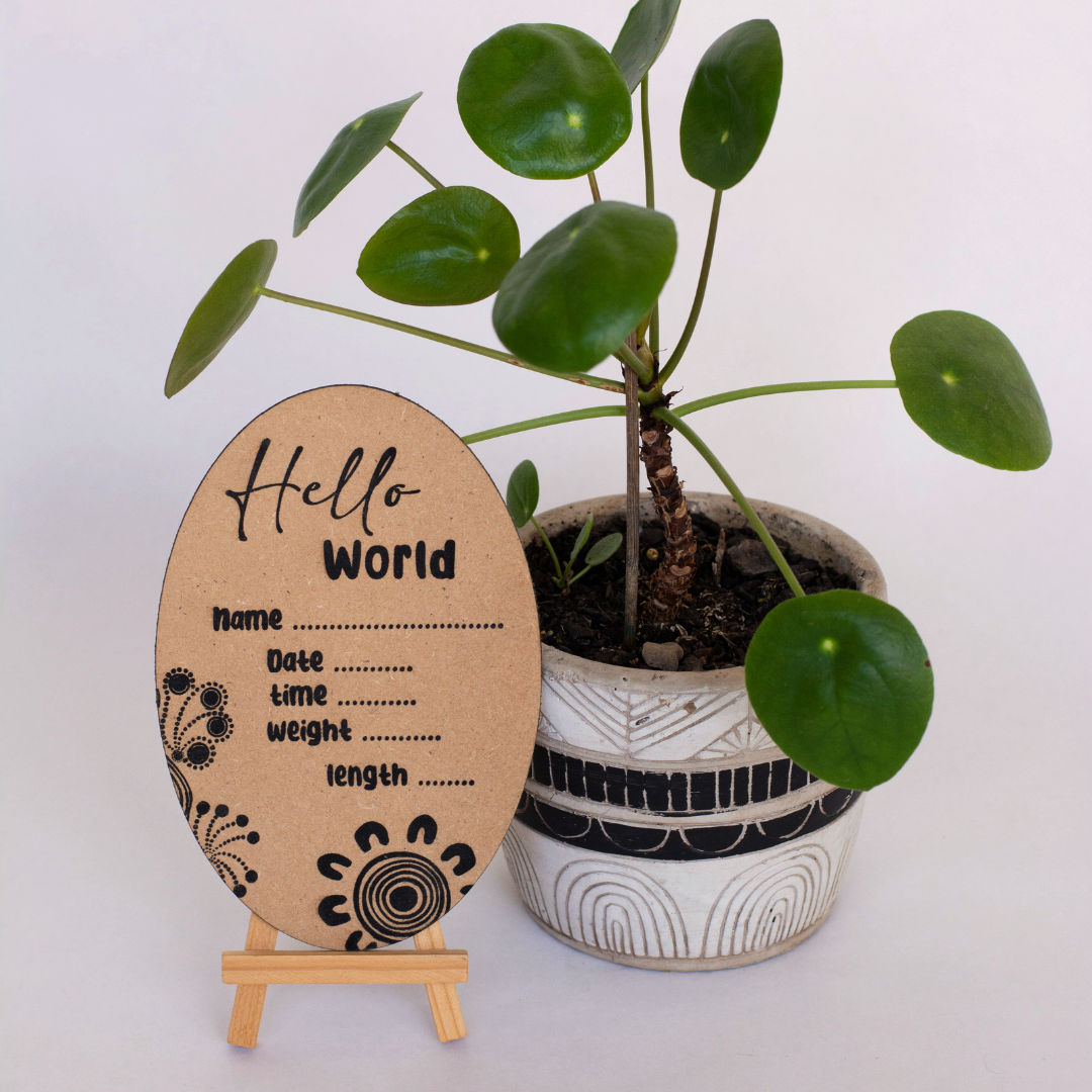 Hello World Plaques 15cm by EtchTech Designs