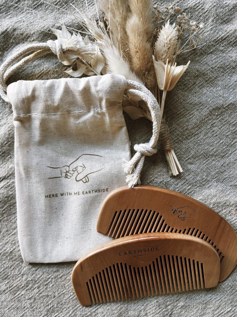 Birth Comb Pair & Drawstring Bag - Image 2