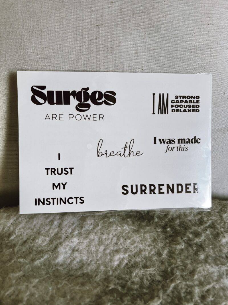 birth affirmation temporary tattoos