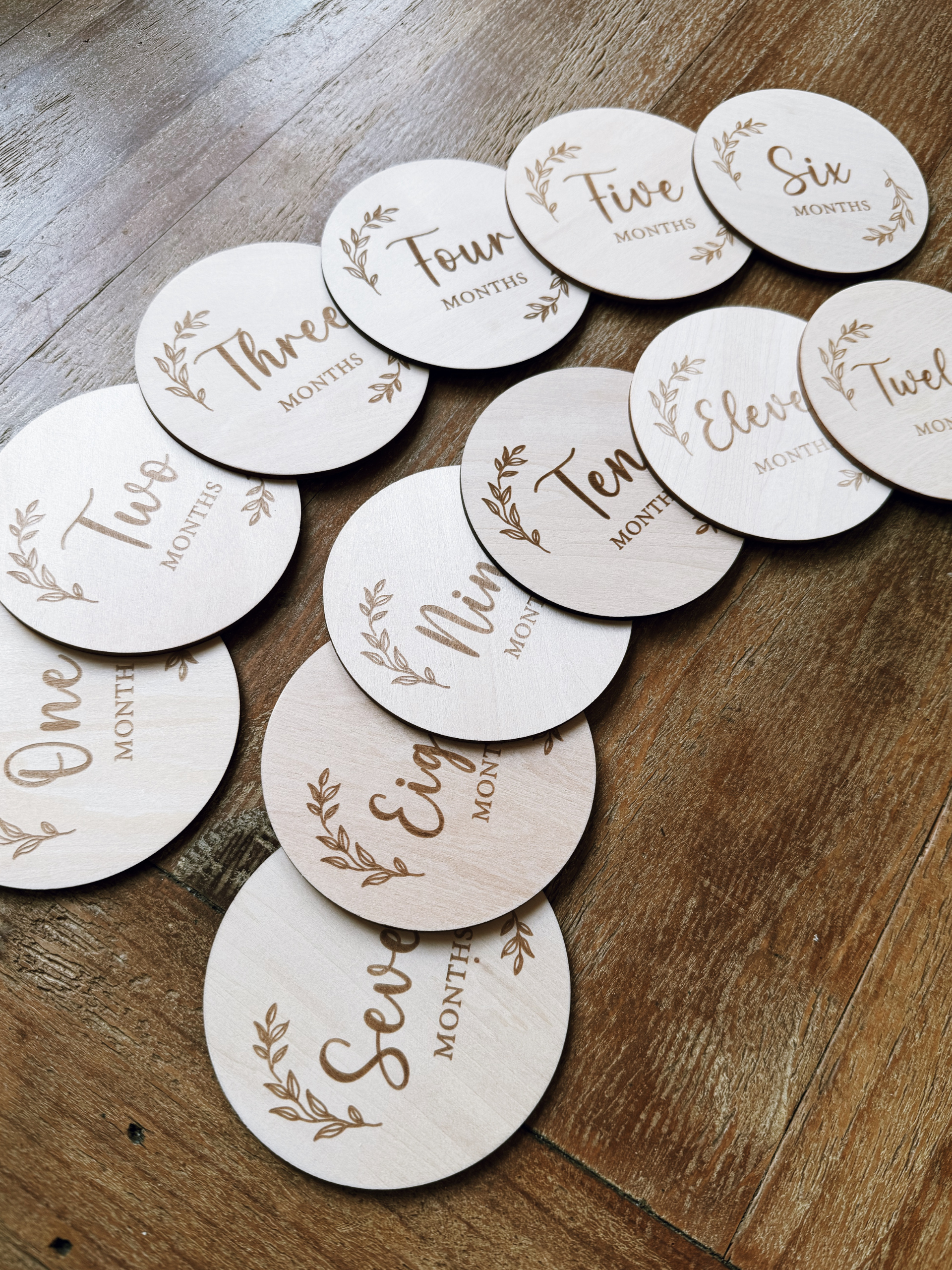 Baby Milestone Wooden Discs - Image 2